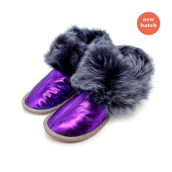 PATIQ BRAZILIAN PURPLE DUOTONE / Sheepskin slippers