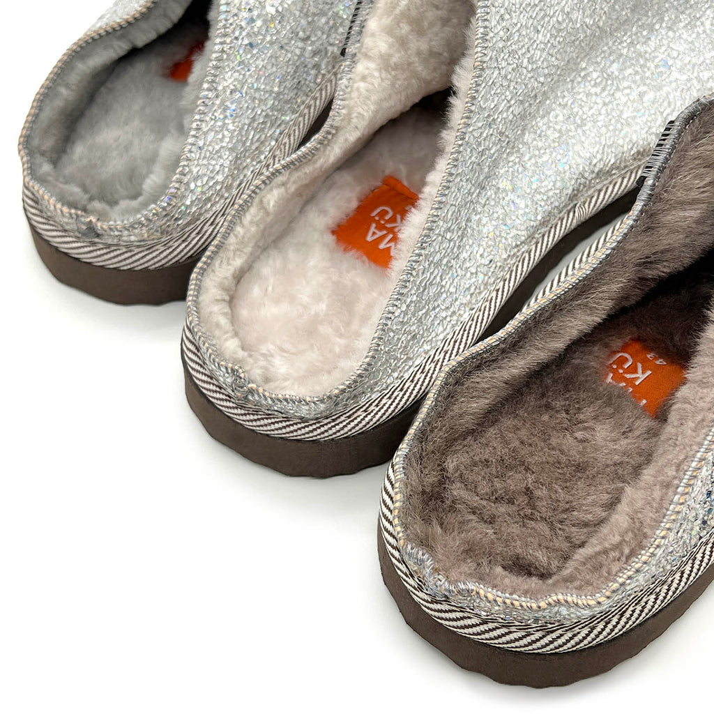 POLIN SILVER CRACKLE NEW / Limited edition slippers