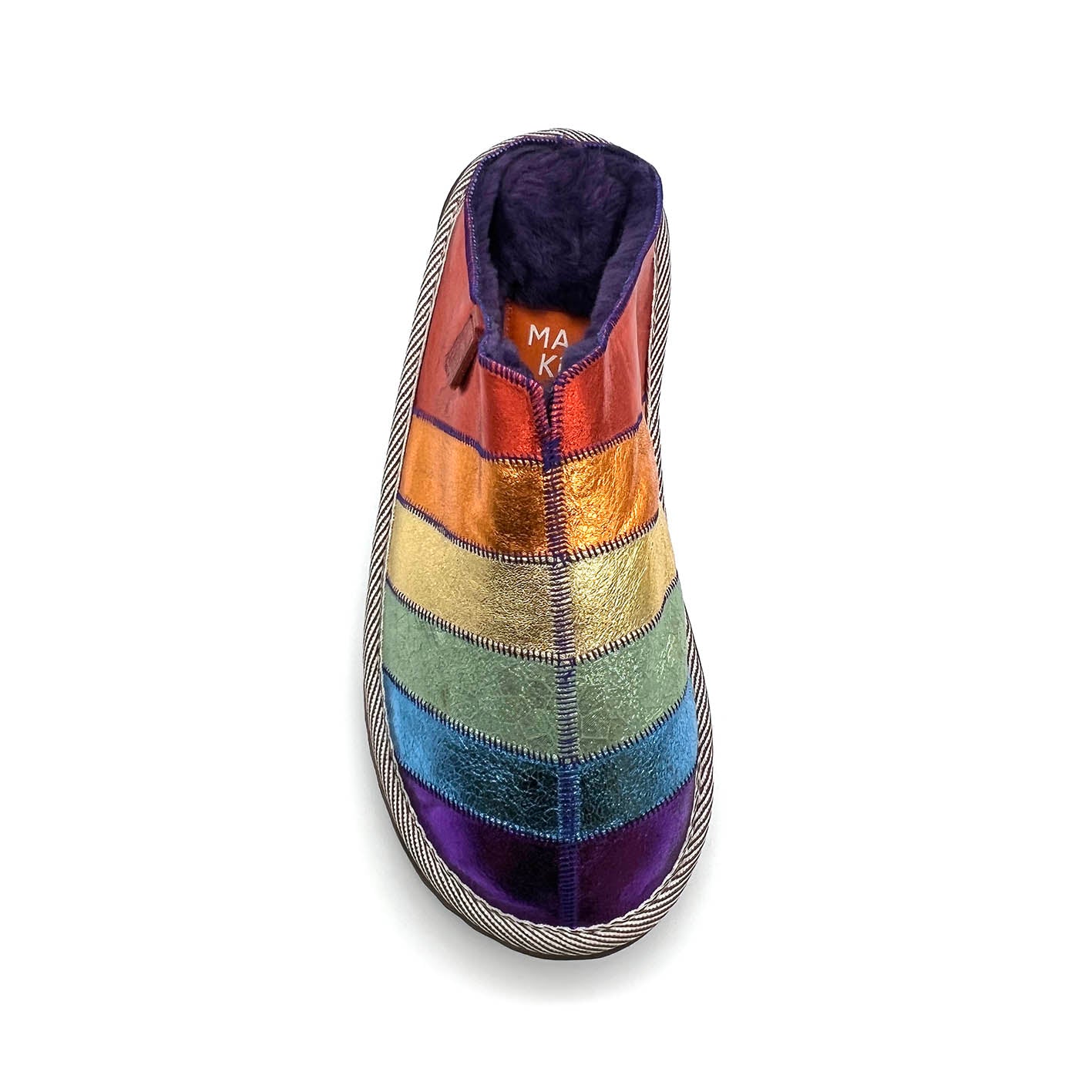 POLIN METALLIC RAINBOW / Sheepskin slippers