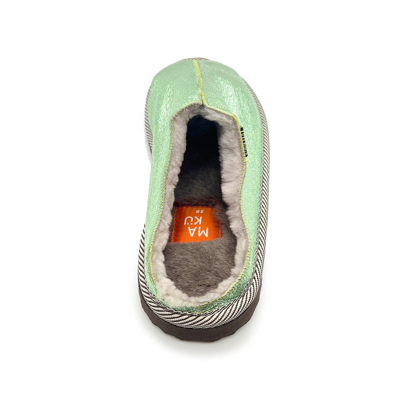 POLIN METALLIC MINT / Sheepskin slippers