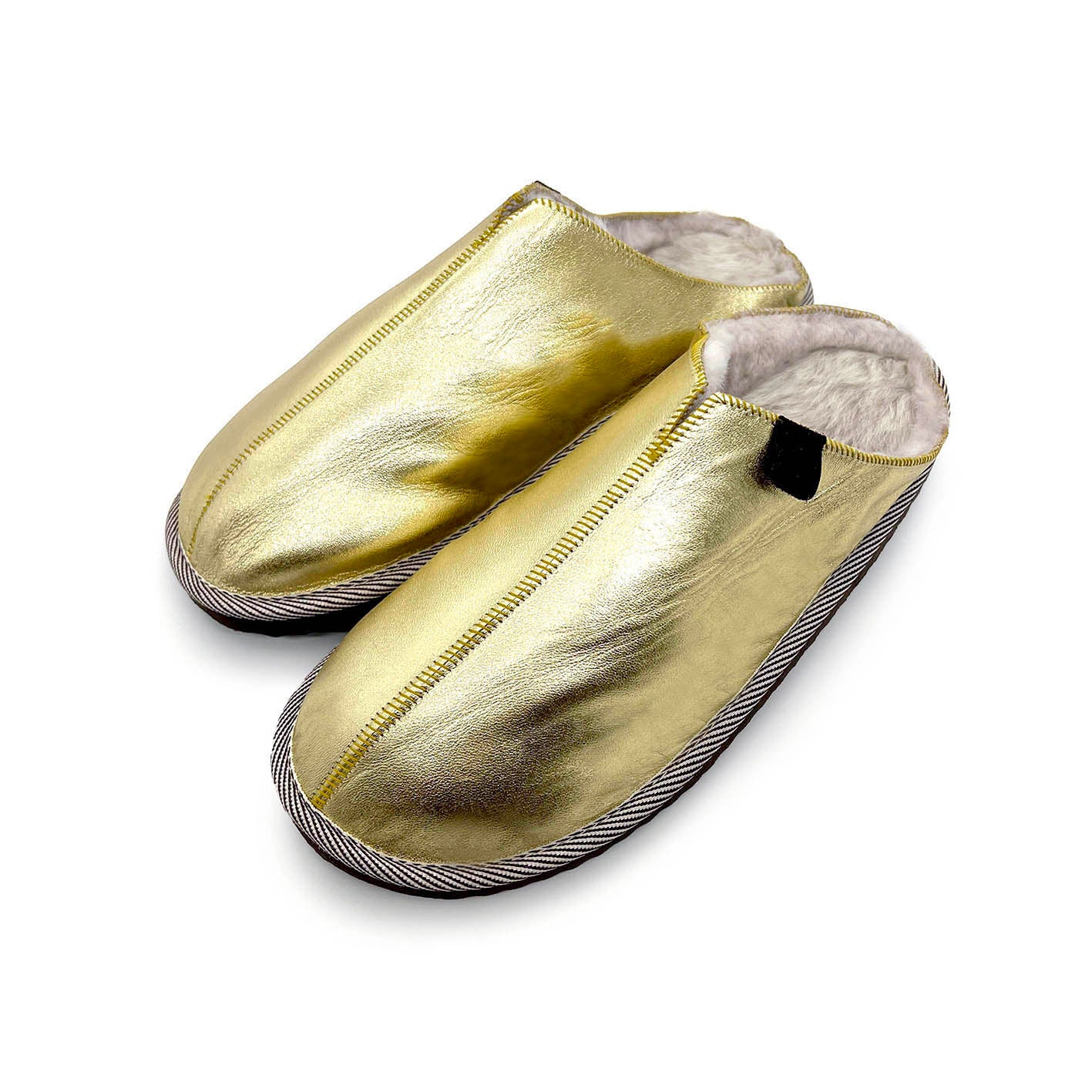 POLIN PALE GOLD / Sheepskin slippers