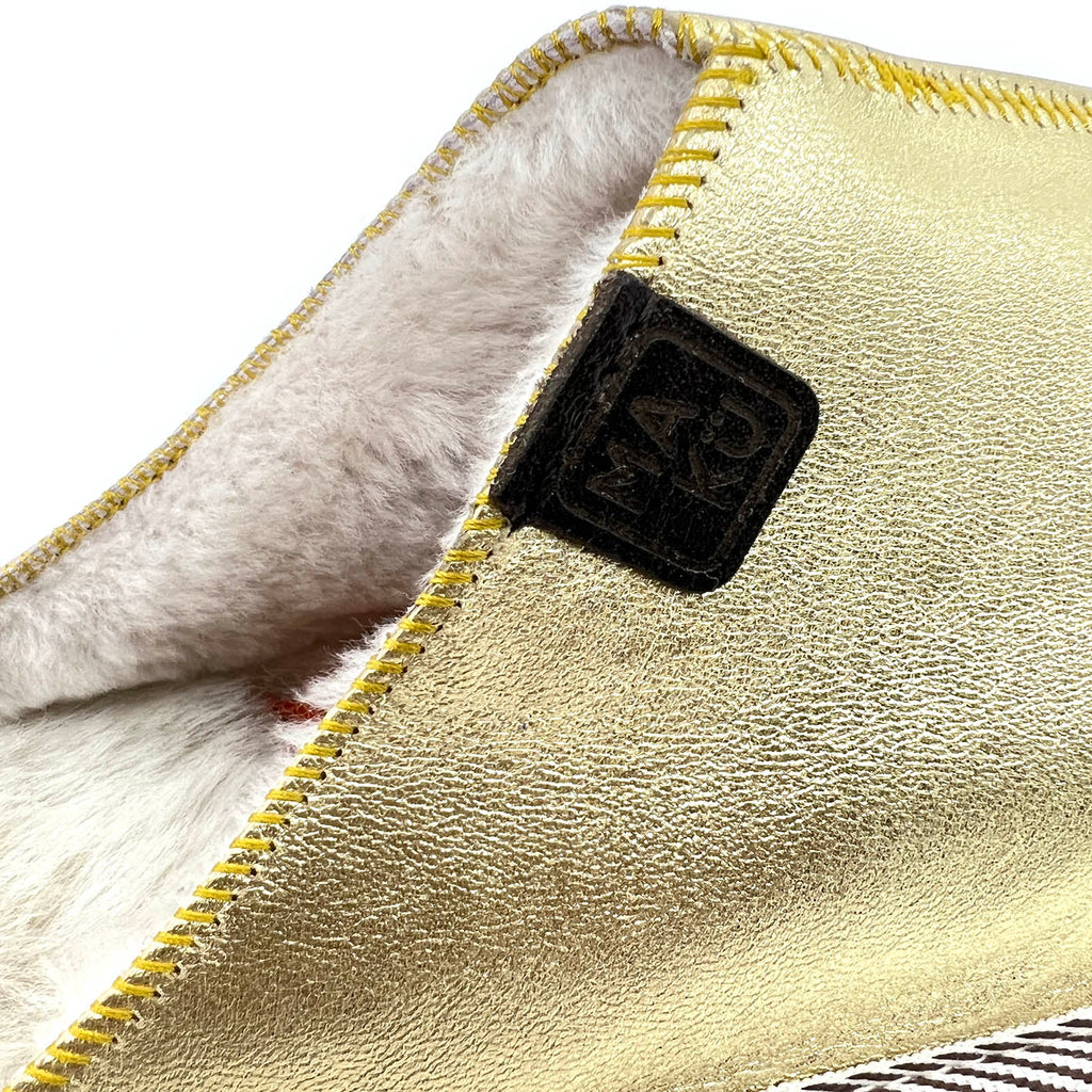 POLIN PALE GOLD / Sheepskin slippers
