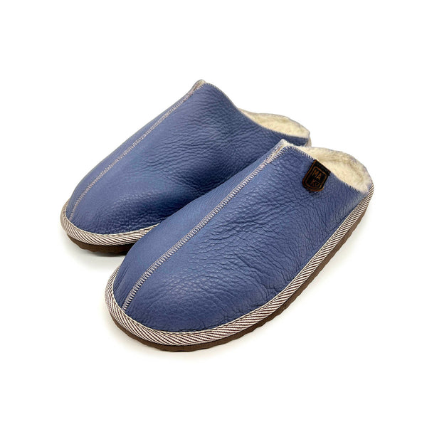 POLIN STORM BLUE LEATHER / Limited edition slippers