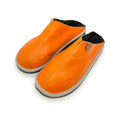 POLIN ORANGE LEATHER / Sheepskin slippers
