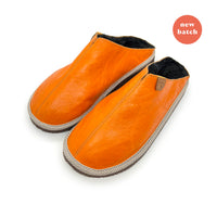 POLIN ORANGE LEATHER / Limited edition slippers