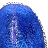 POLIN BLUE STEEL GLITTER / Sheepskin slippers