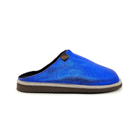 POLIN BLUE STEEL GLITTER / Sheepskin slippers