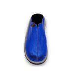 POLIN BLUE STEEL GLITTER / Sheepskin slippers