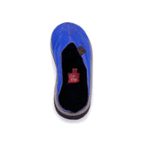 POLIN BLUE STEEL GLITTER / Sheepskin slippers