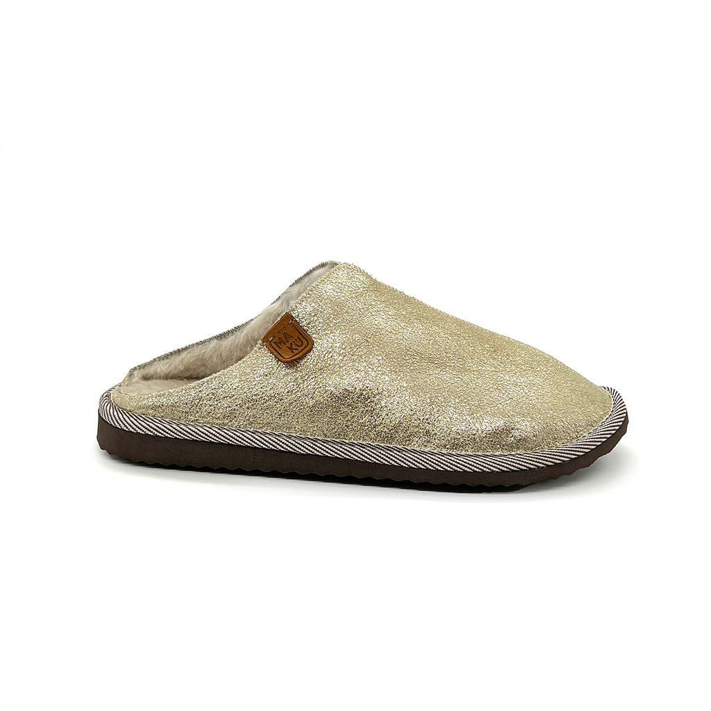 POLIN CHAMPAGNE GOLD / Sheepskin slippers