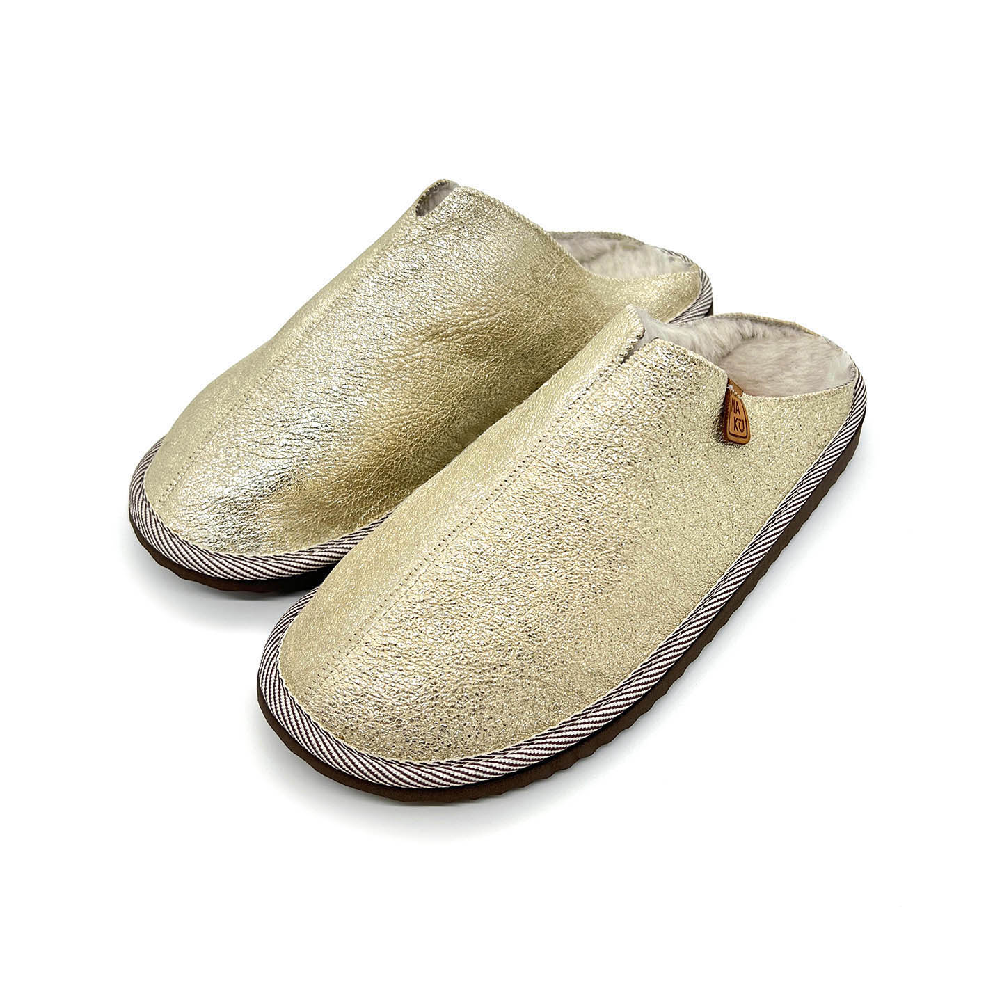 POLIN CHAMPAGNE GOLD / Sheepskin slippers