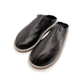 POLIN LIQUORICE LEATHER / Limited edition slippers