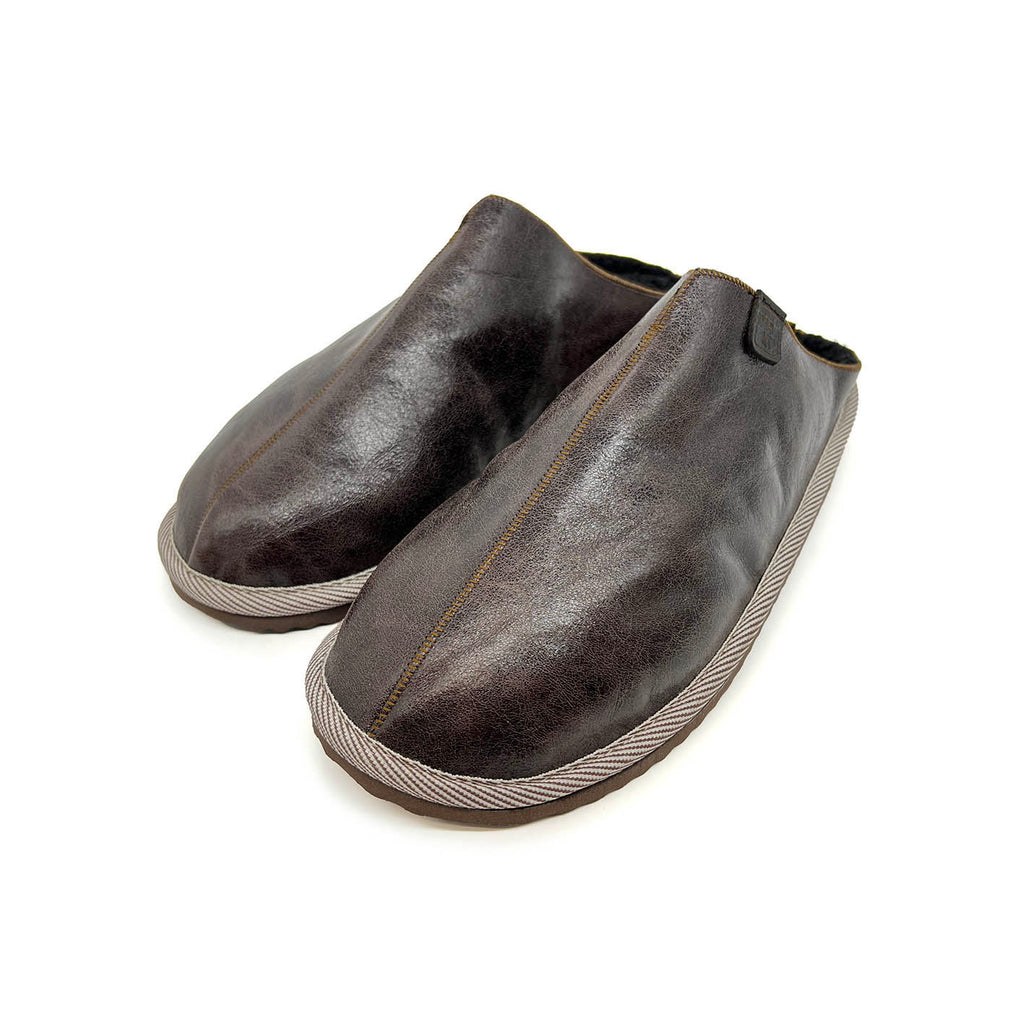 POLIN DARK SATCHEL / Sheepskin slippers