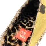 POLIN FIT GOLD LEOPARD / Sheepskin slippers