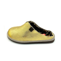 POLIN FIT GOLD LEOPARD / Sheepskin slippers