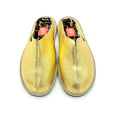 POLIN FIT GOLD LEOPARD / Sheepskin slippers