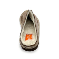 POLIN MID BROWN LEATHER / Sheepskin slippers