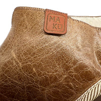POLIN MID BROWN LEATHER / Sheepskin slippers