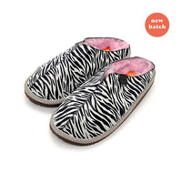 POLIN ZEBRA PRINT + CANDY / Sheepskin slippers