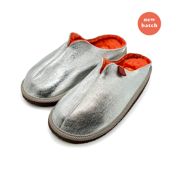 POLIN LUNA + HOT ORANGE / Sheepskin slippers