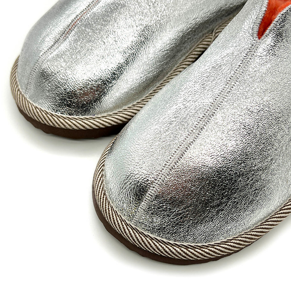 POLIN Luna + Hot Orange / Sheepskin slippers