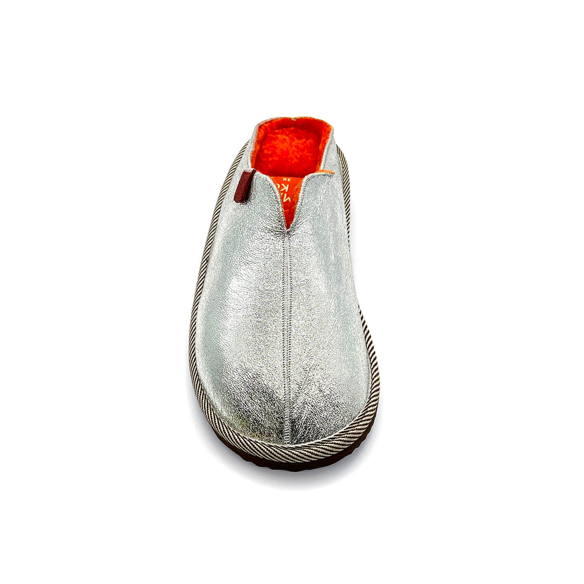 POLIN Luna + Hot Orange / Sheepskin slippers