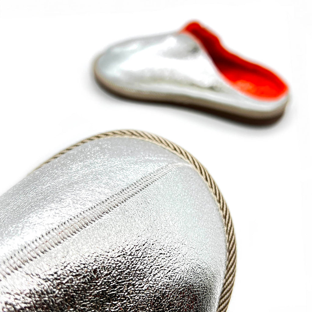 POLIN Luna + Hot Orange / Sheepskin slippers
