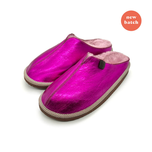 POLIN POWER PINK / Sheepskin slippers