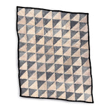 TRIANGLE Sheepskin Patchwork Throw / Grey + Natural