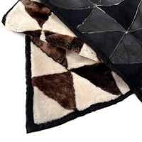 TRIANGLE Wonky Throw / Variegated Brown + Natural