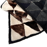 TRIANGLE Wonky Throw / Variegated Brown + Natural