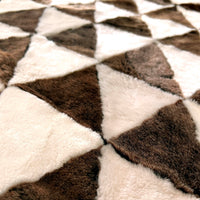 TRIANGLE Wonky Throw / Variegated Brown + Natural