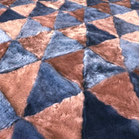 TRIANGLE Wonky Throw / Powder Pink + Sky Blue