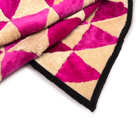 TRIANGLE Wonky Throw / Fuchsia + Oatmeal