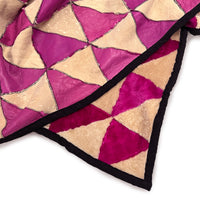 TRIANGLE Wonky Throw / Fuchsia + Oatmeal