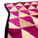 TRIANGLE Wonky Throw / Fuchsia + Oatmeal