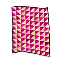 TRIANGLE Wonky Throw / Fuchsia + Oatmeal
