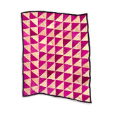 TRIANGLE Wonky Throw / Fuchsia + Oatmeal