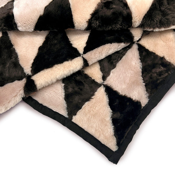 TRIANGLE Wonky Throw / Pale Stone + Cocoa
