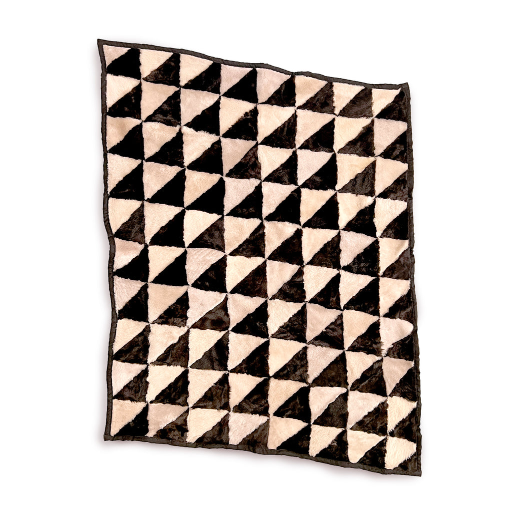 TRIANGLE Wonky Throw / Pale Stone + Cocoa
