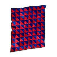 TRIANGLE Wonky Throw / Cherry + Klein Blue