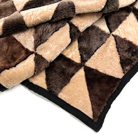 TRIANGLE Wonky Throw / Variegated Brown + Oatmeal