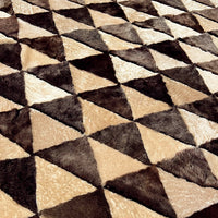 TRIANGLE Wonky Throw / Variegated Brown + Oatmeal