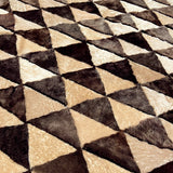 TRIANGLE Wonky Throw / Variegated Brown + Oatmeal