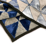 TRIANGLE Wonky Throw / Royal Blue + Grey