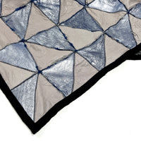 TRIANGLE Wonky Throw / Royal Blue + Grey