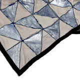 TRIANGLE Wonky Throw / Royal Blue + Grey