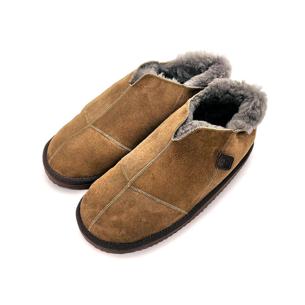 MERDANA COFFEE SUEDE / Sheepskin slippers