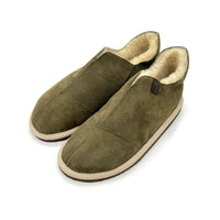 MERDANA OLIVE SUEDE / Sheepskin slippers