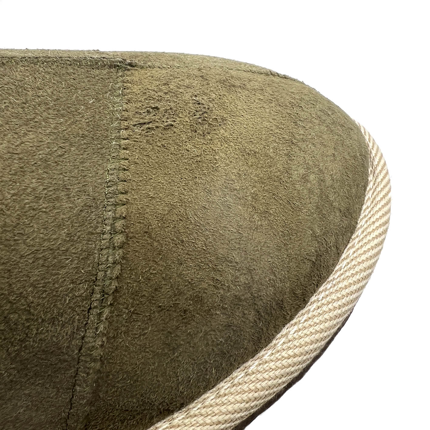 MERDANA OLIVE SUEDE / Sheepskin slippers